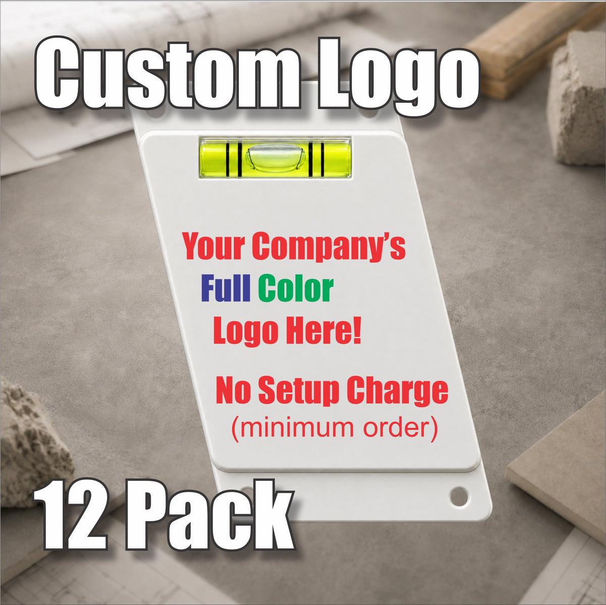 TrueSet™ 4:1 Ladder Angle Indicator with FREE Custom Company Logo - 12 Pack