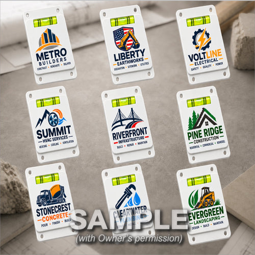 TrueSet™ 4:1 Ladder Angle Indicator with FREE Custom Company Logo - 12 Pack