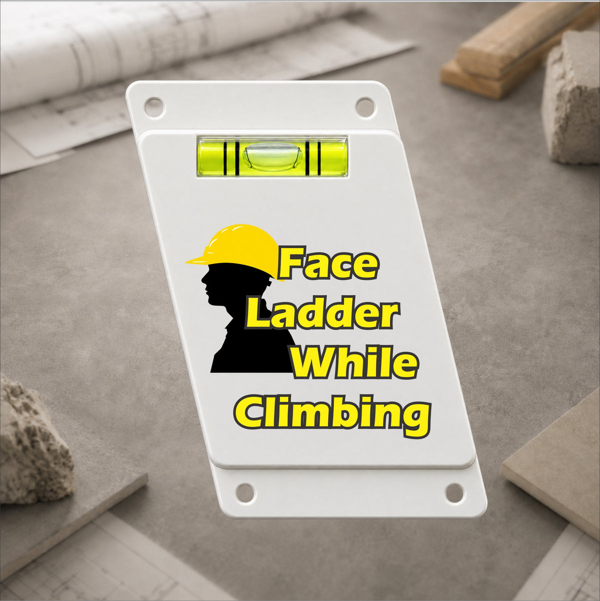 TrueSet™ 4:1 Ladder Angle Indicator with Pre-Printed Safety Messages - 12 Pack
