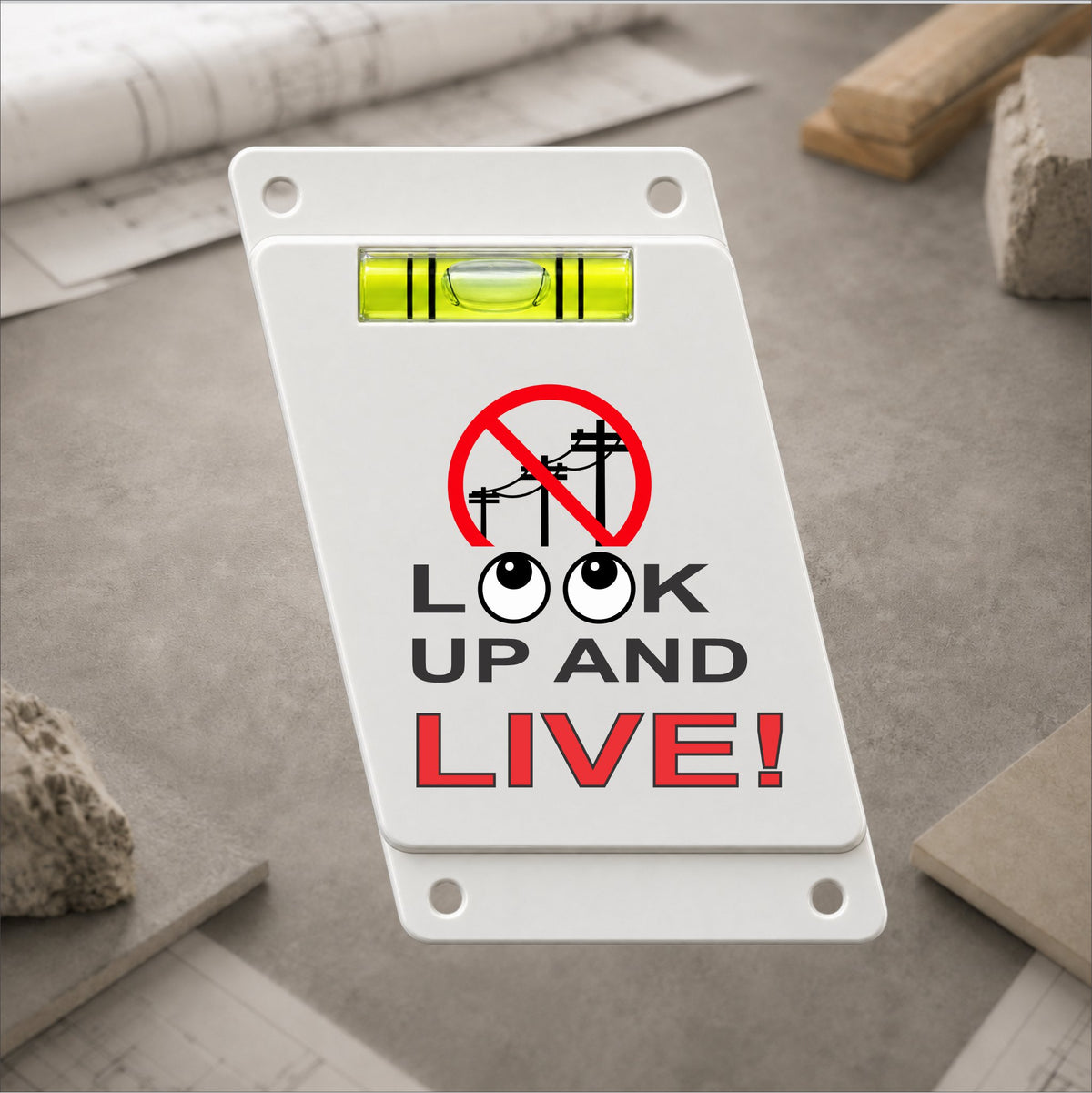 TrueSet™ 4:1 Ladder Angle Indicator with Pre-Printed Safety Messages - 24 Pack