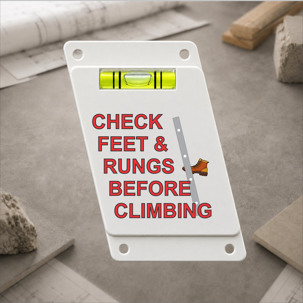 TrueSet™ 4:1 Ladder Angle Indicator with Pre-Printed Safety Messages - 24 Pack